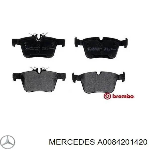 A0084201420 Mercedes Колодки гальмівні задні, дискові
