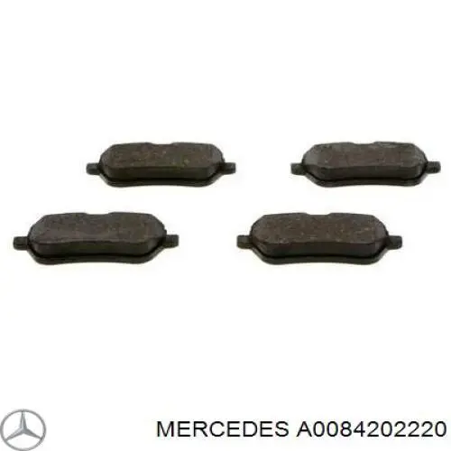 Задні гальмівні колодки Mercedes A0084202220 ціна, від 60.87 USD