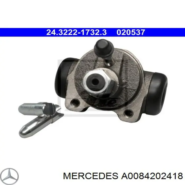 Циліндр гальмівний колісний/робочий, задній Mercedes A0084204418 ціна, від 20.63 USD