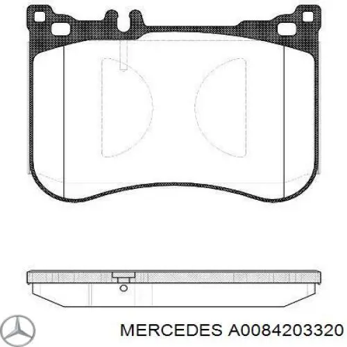 Гальмівні колодки Mercedes A0084203320 ціна, від 96.83 USD