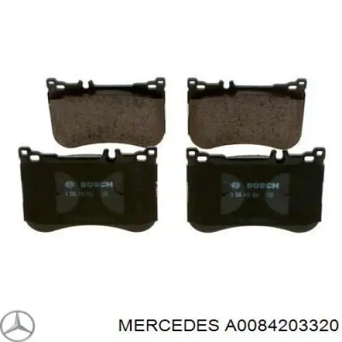 Колодки гальмівні передні, дискові A0084203320 Mercedes