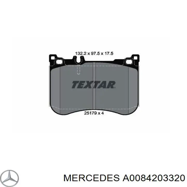 Передні тормозні колодки A0084203320 Mercedes