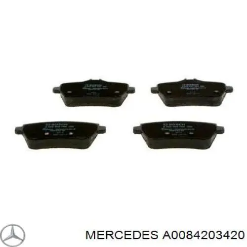 Задні гальмівні колодки Mercedes A0084203420 ціна, від 59.23 USD