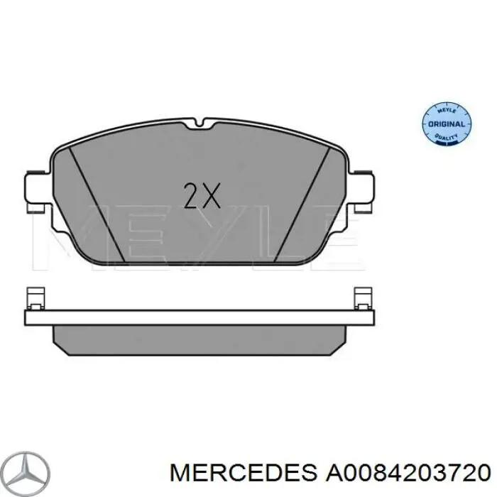 A0084203720 Mercedes колодки гальмівні передні, дискові
