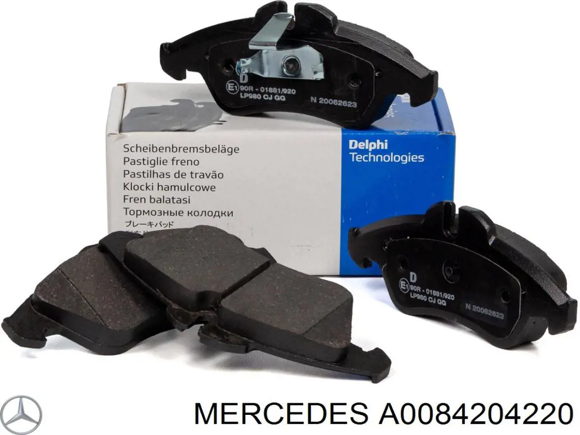Гальмівні колодки Mercedes A0084204220 ціна, від 22.09 USD