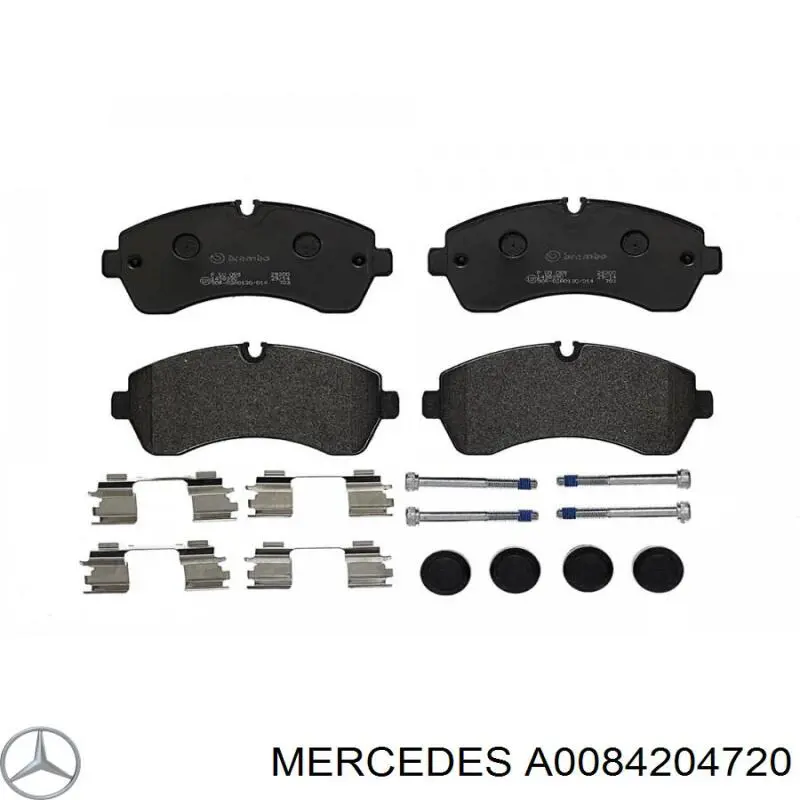 A0084204720 Mercedes колодки гальмівні передні, дискові