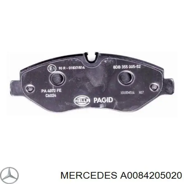 Гальмівні колодки Mercedes A0084205020 ціна, від 35.59 USD