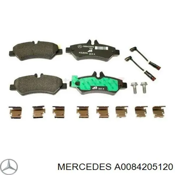 Задні гальмівні колодки Mercedes A0084205120 ціна, від 21.64 USD