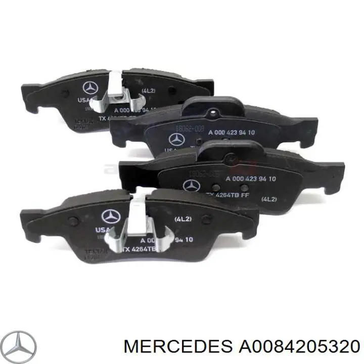 Задні гальмівні колодки Mercedes A0084205320 ціна, від 51.26 USD
