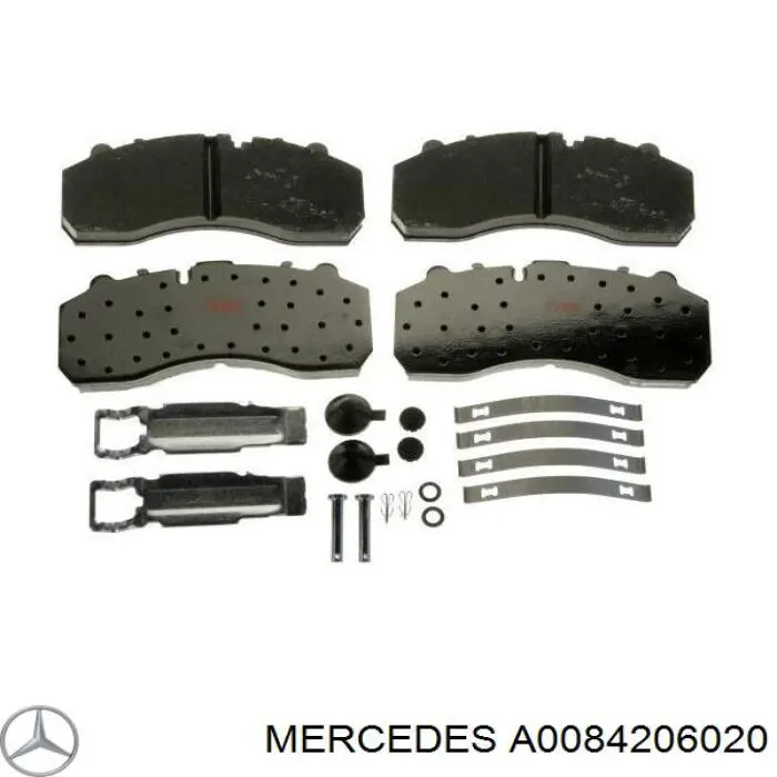 Колодки гальмівні передні, дискові A0084206020 Mercedes