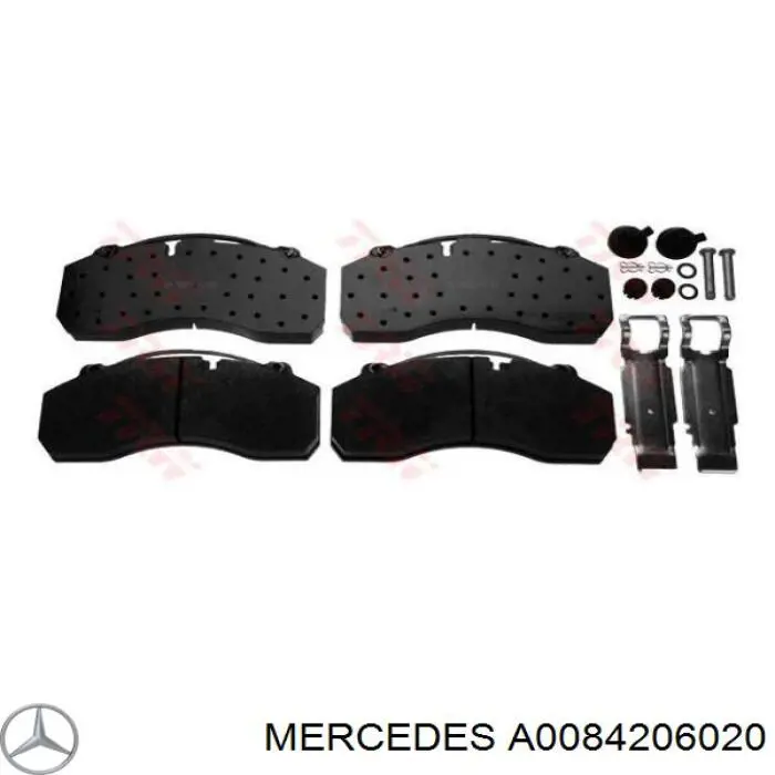 Купити A0084206020 Mercedes Колодки гальмівні передні, дискові