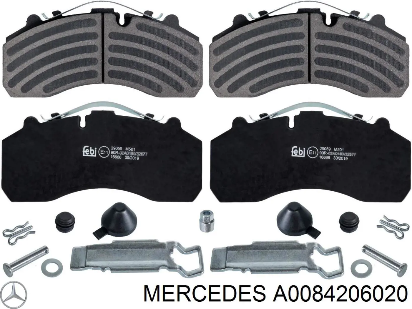 Гальмівні колодки Mercedes A0084206020 ціна, від 92.06 USD