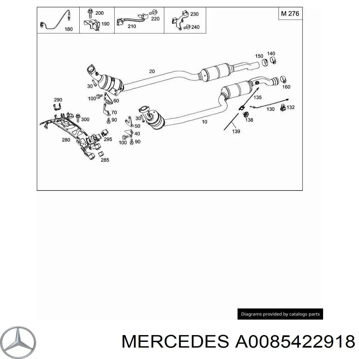 A0085422918 Mercedes Лямбда зонд, датчик кисню до каталізатора