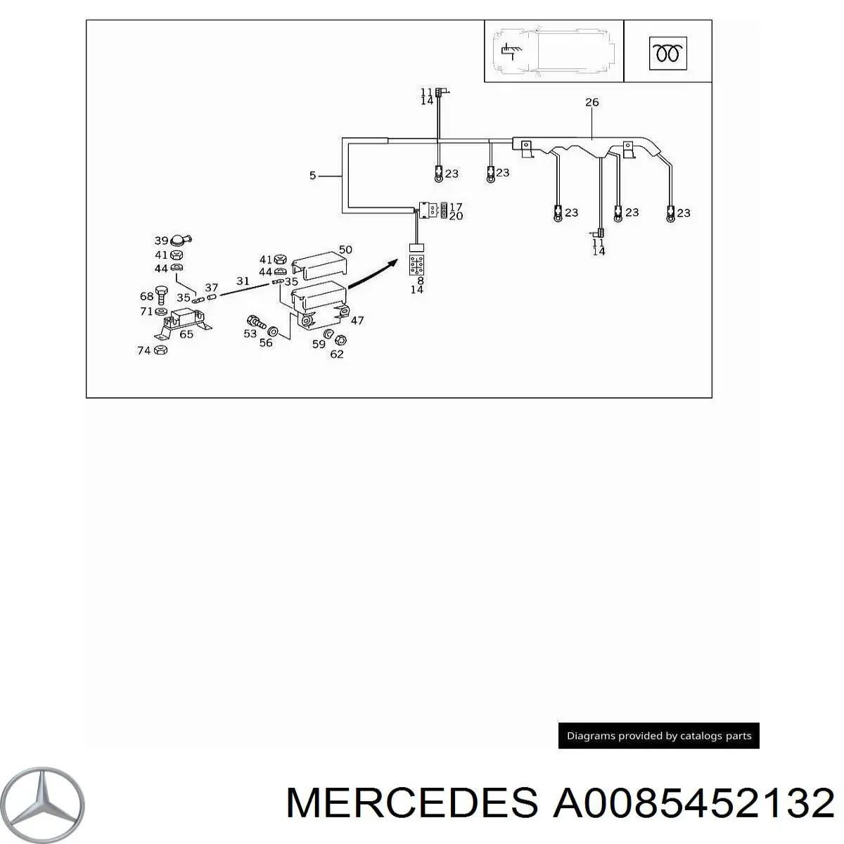 Реле свічок накалу A0085452132 Mercedes