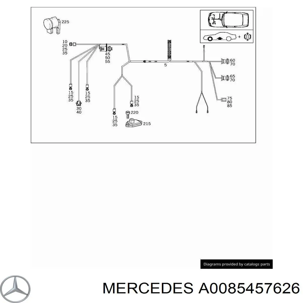 Джгут проводів моторного відсіку A0085457626 Mercedes