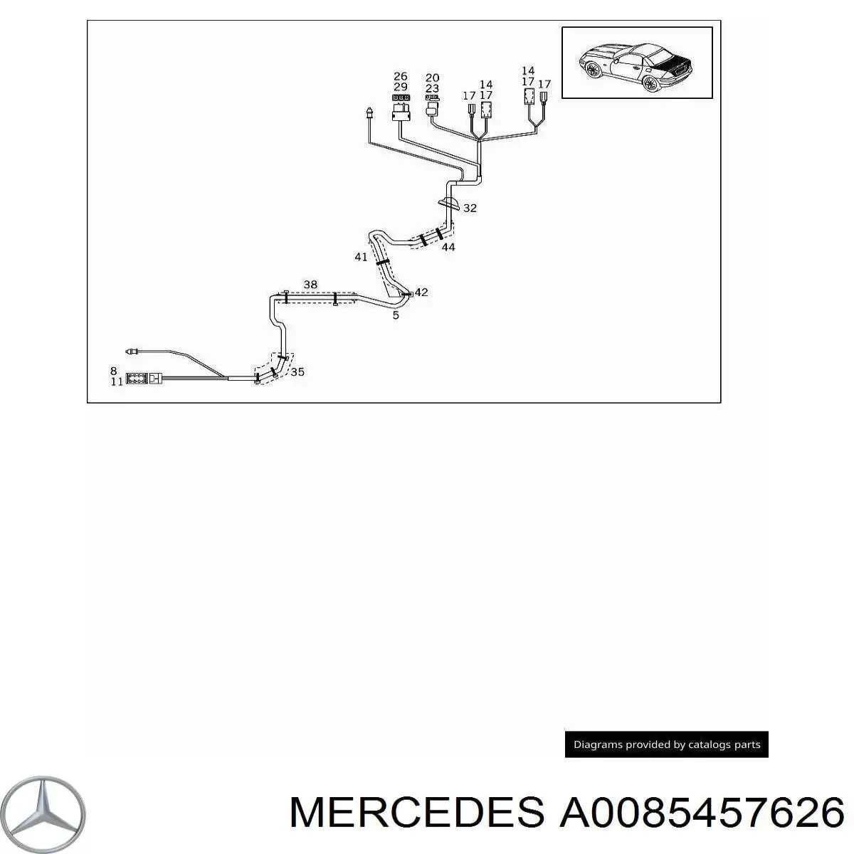Джгут проводів моторного відсіку Mercedes A0085457626