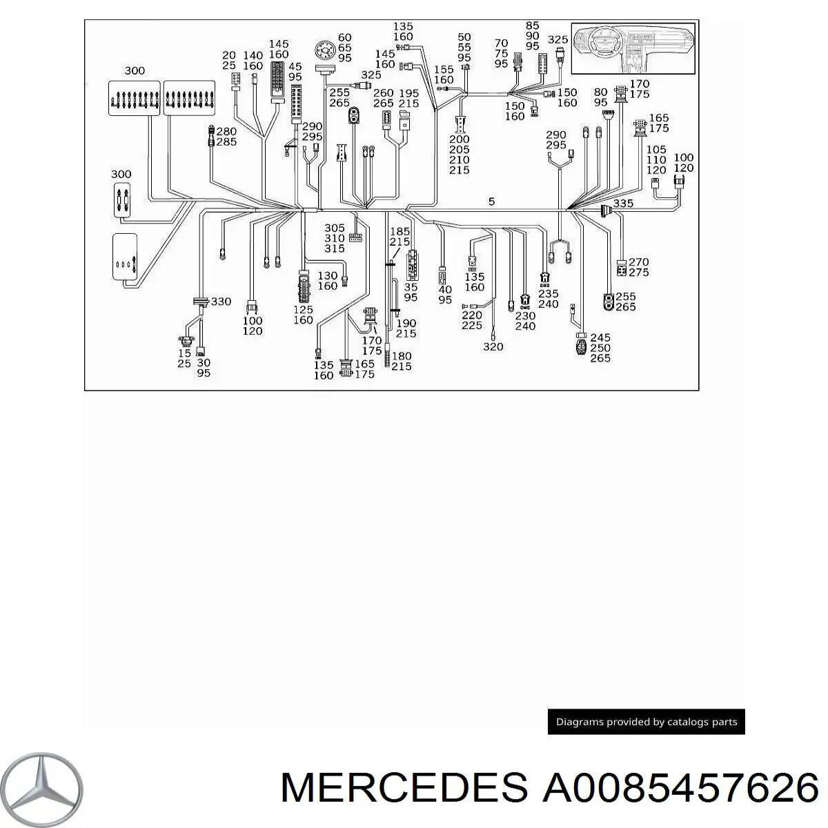 A0085457626 Mercedes Електропроводка моторного віддсіка