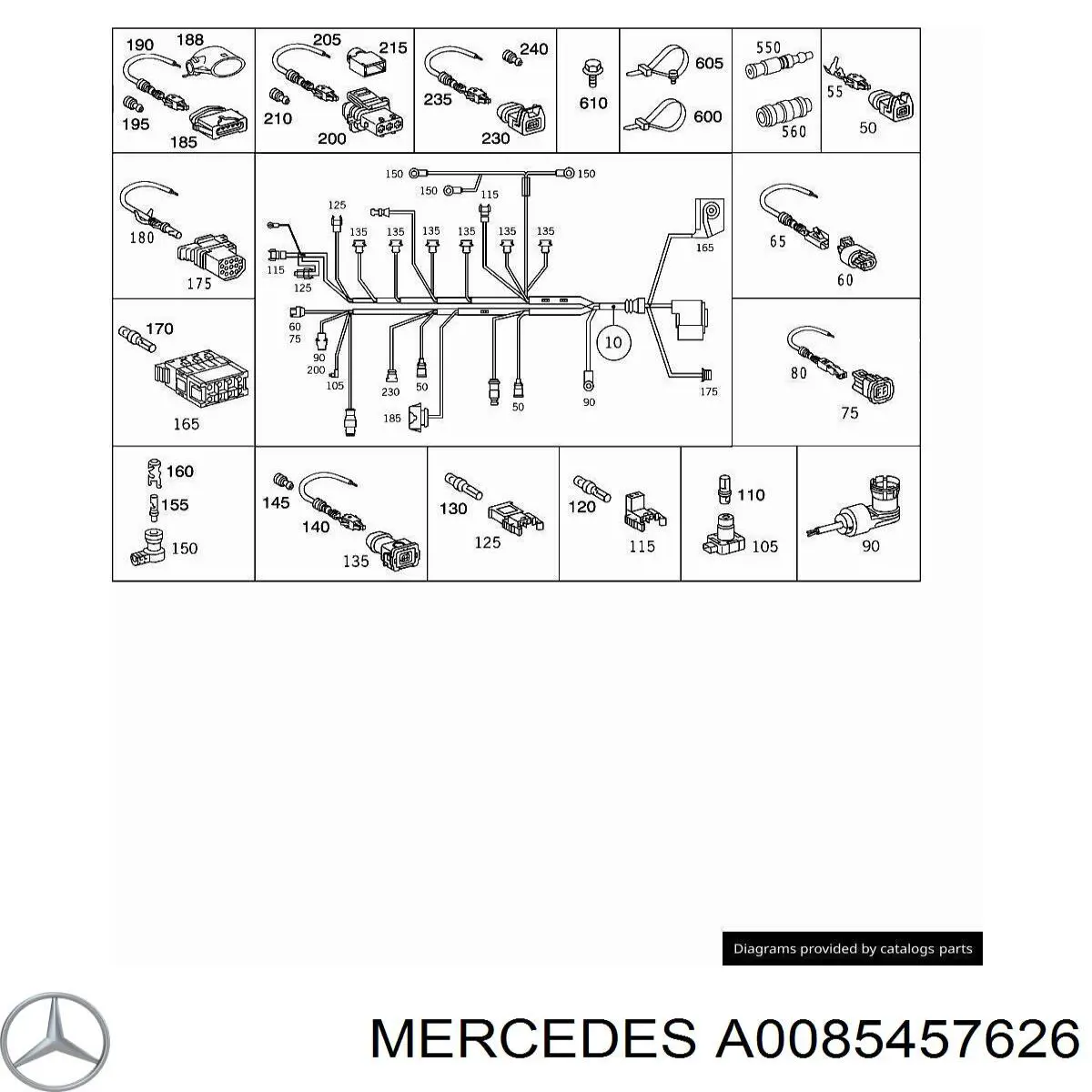 Джгут проводів моторного відсіку Mercedes A0085457626 ціна, від 4.04 USD