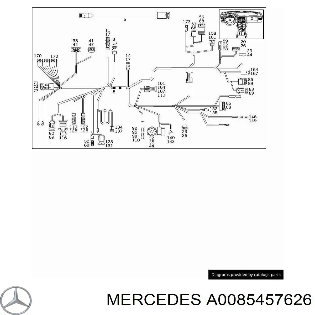 Купити A0085457626 Mercedes Джгут проводів моторного відсіку