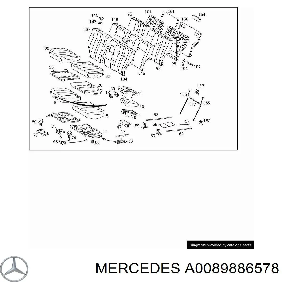  Mercedes A0089886578 ціна, від 2.21 USD