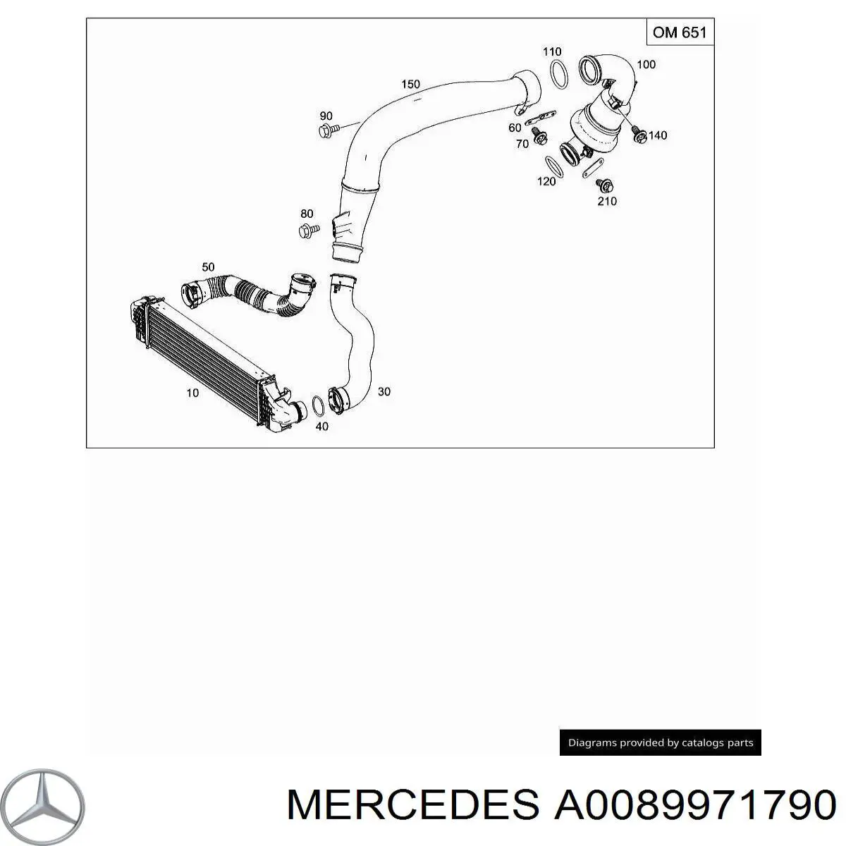 A0019955410 Mercedes Кронштейн баку паливного