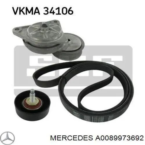 Ремінь генератора A0089973692 Mercedes
