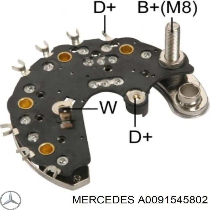 A0091545802 Mercedes генератор
