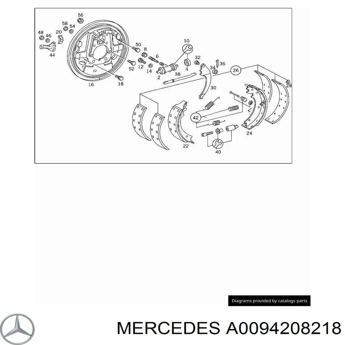 A0094208218 Mercedes Циліндр гальмівний колісний/робітник, задній