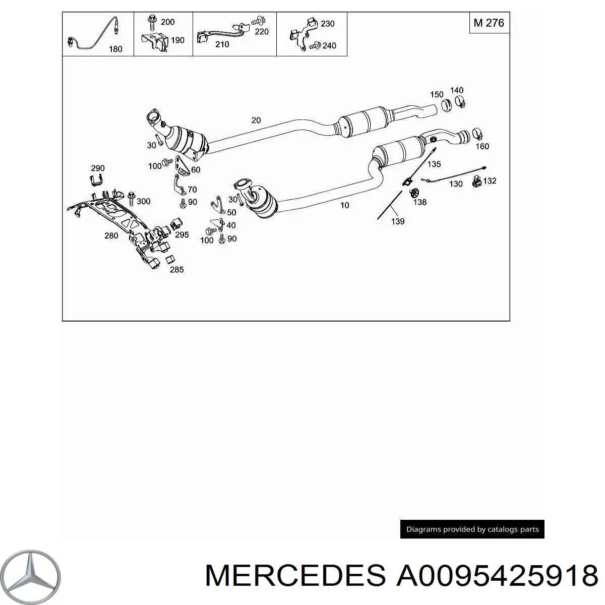  Mercedes A0095425918 ціна, від 25.34 USD