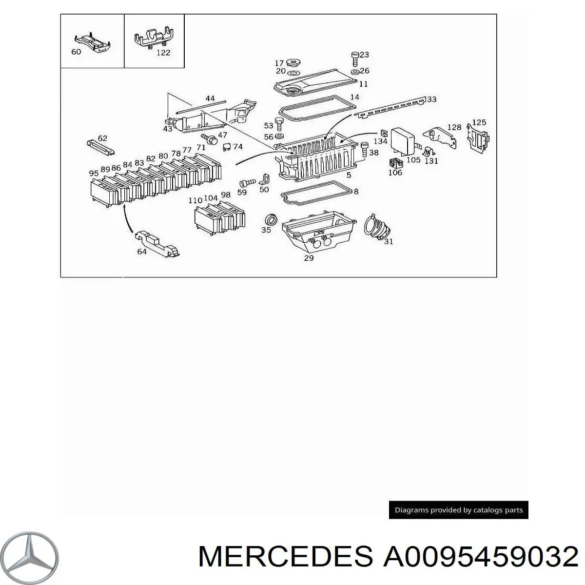  Mercedes A0095459032 ціна, від 25.31 USD