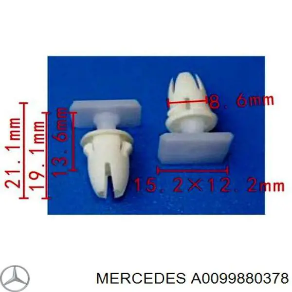 A0099880378 Mercedes кліпса (пістон кріплення молдинга двері)