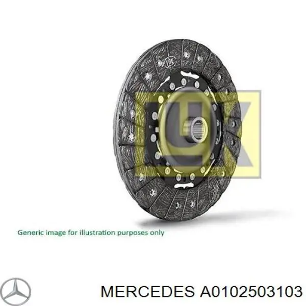 Диск зчеплення A0102503103 Mercedes