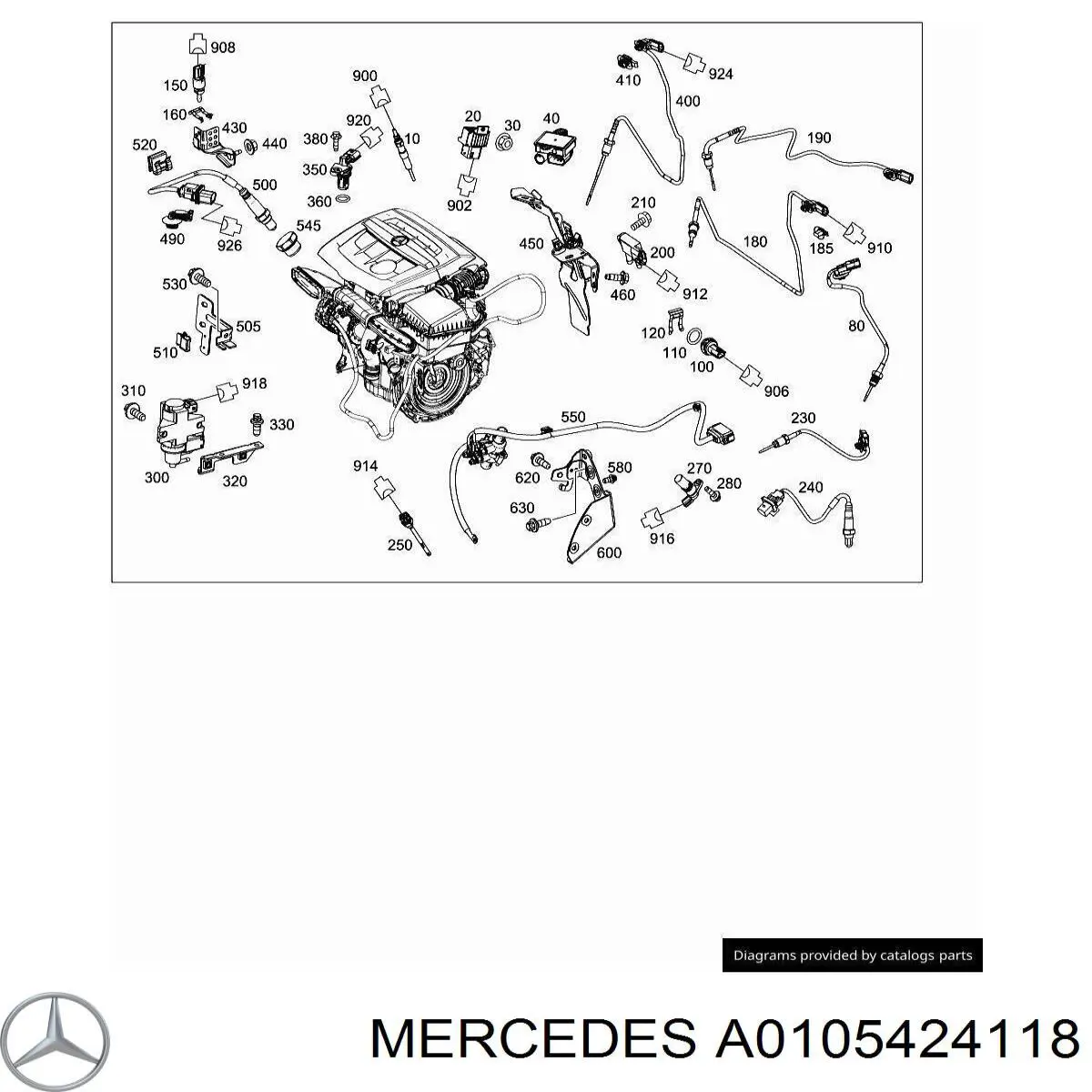Купити A0105424118 Mercedes Лямбдазонд, датчик кисню до каталізатора