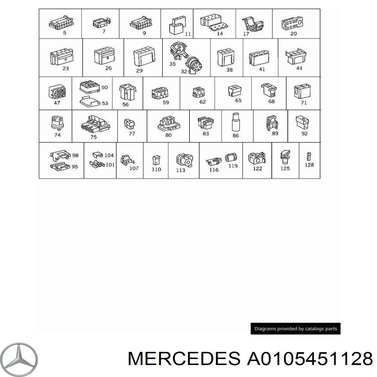 Купити A0105451128 Mercedes Блок керування дзеркалами заднього виду, на торпедо