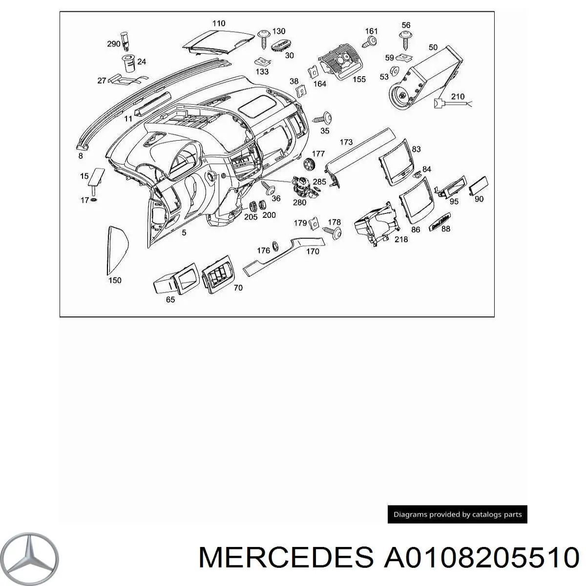  Mercedes A0108205510 ціна, від 31.67 USD