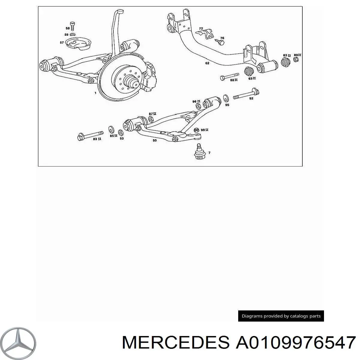 A0109976547 Mercedes сальник передньої маточини