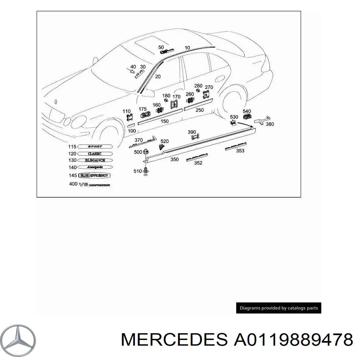 Автоскло Mercedes A0119889478 ціна, від 0.20 USD