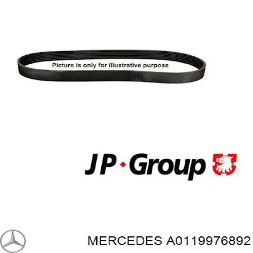 Клиновий ремінь Mercedes A0119976892 ціна, від 28.91 USD