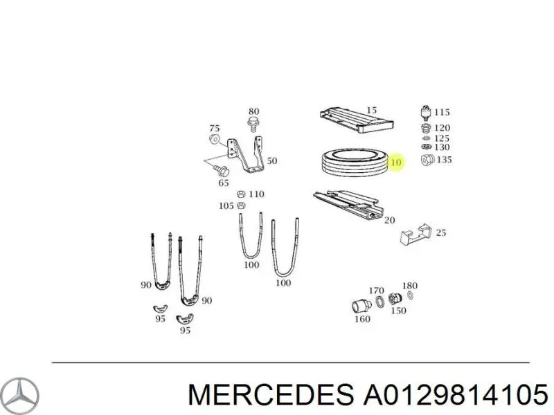 Підшипник маточини задньої A0129814105 Mercedes