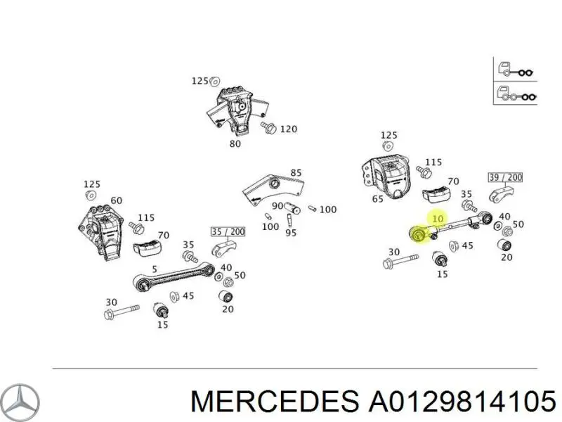 A0129814105 Mercedes Підшипник ступиці задньої