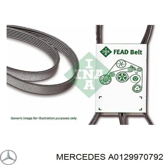 Клиновий ремінь Mercedes A0129970792 ціна, від 19.78 USD