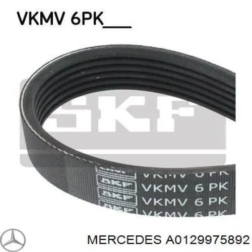 Ремінь генератора A0129975892 Mercedes