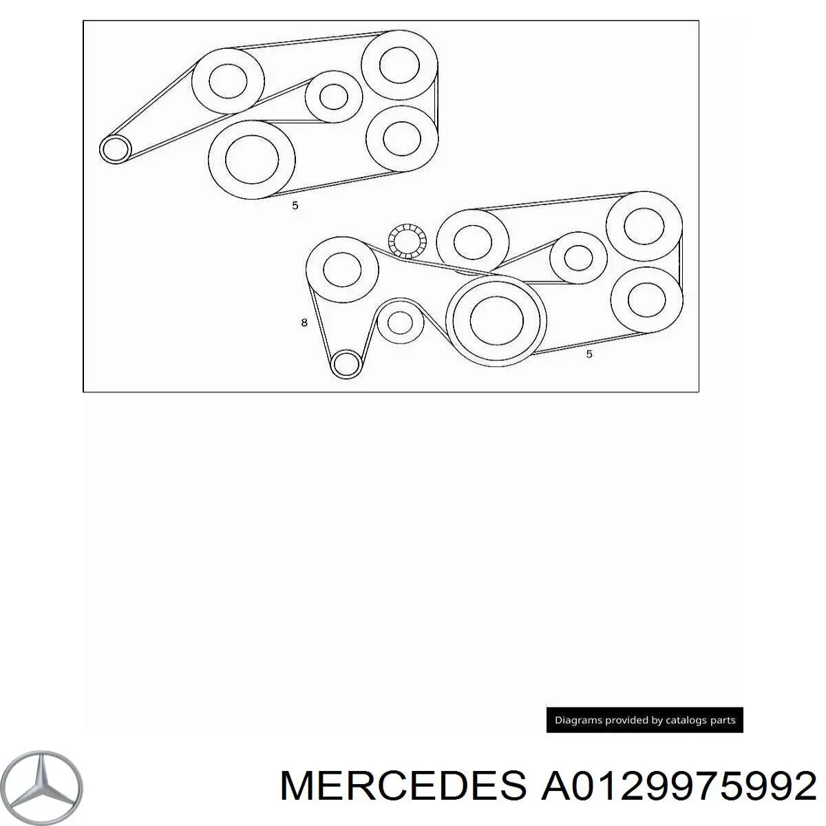 Клиновий ремінь Mercedes A0129975992 ціна, від 14.66 USD