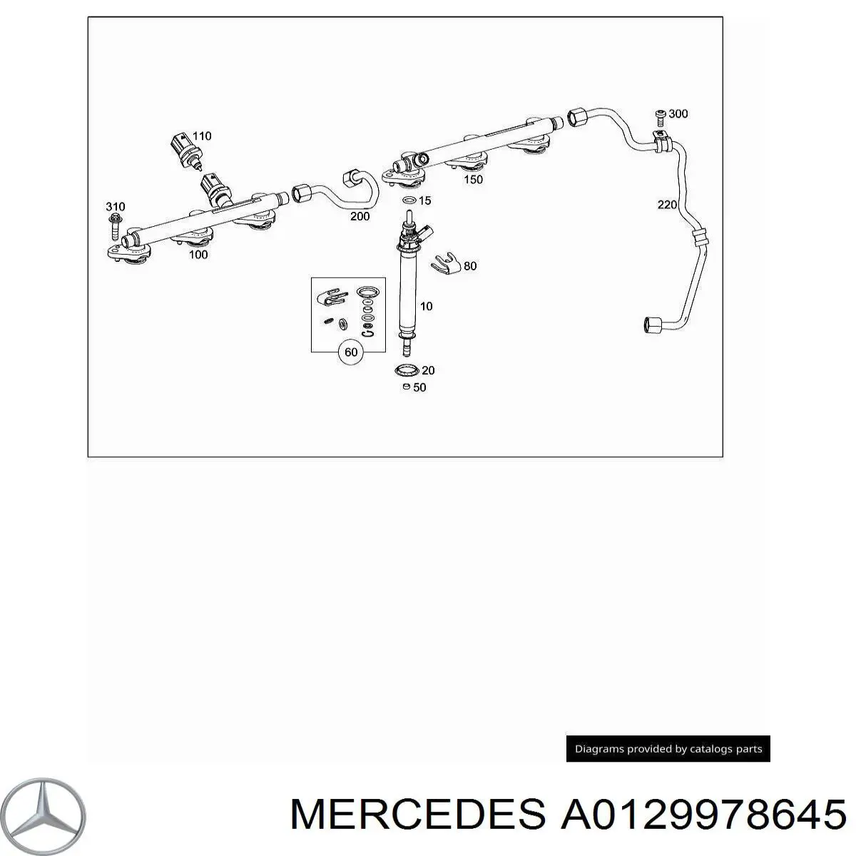 0129978645 Mercedes кільце форсунки інжектора, посадочне