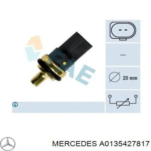 Купити A0135427817 Mercedes Датчик температури охолоджуючої рідини