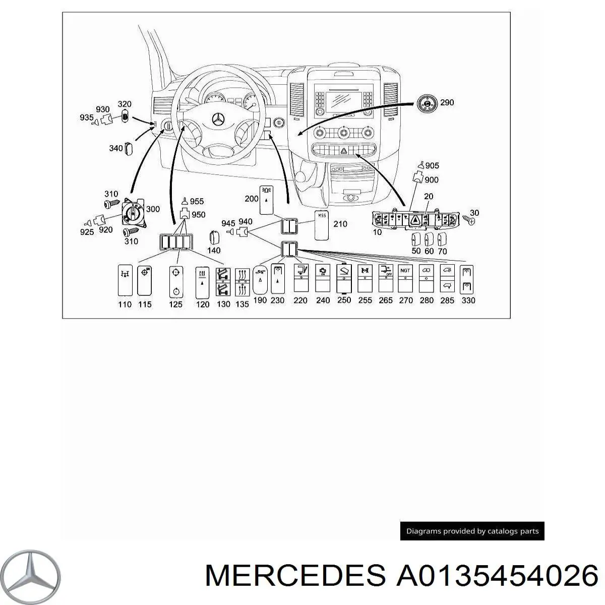 Купити A0135454026 Mercedes 