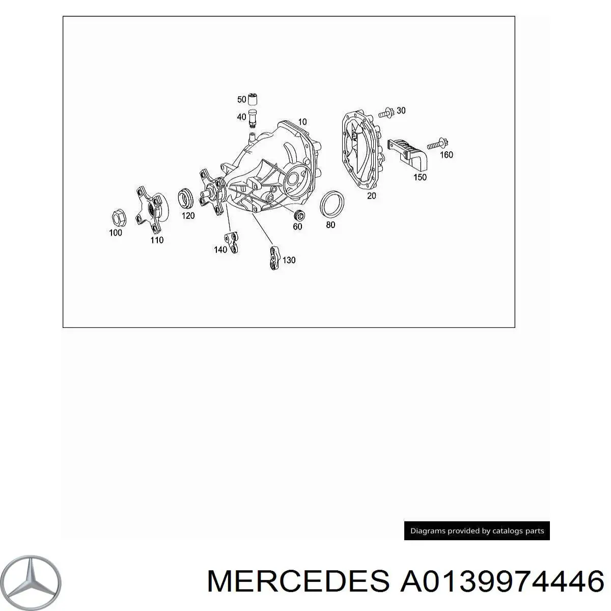 A0139974446 Mercedes Сальник редуктора заднього моста