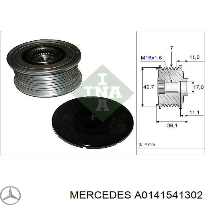 A0141541302 Mercedes генератор