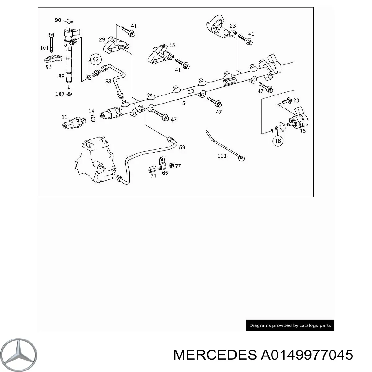 A0149977045 Mercedes Ремкомплект регулятора тиску палива