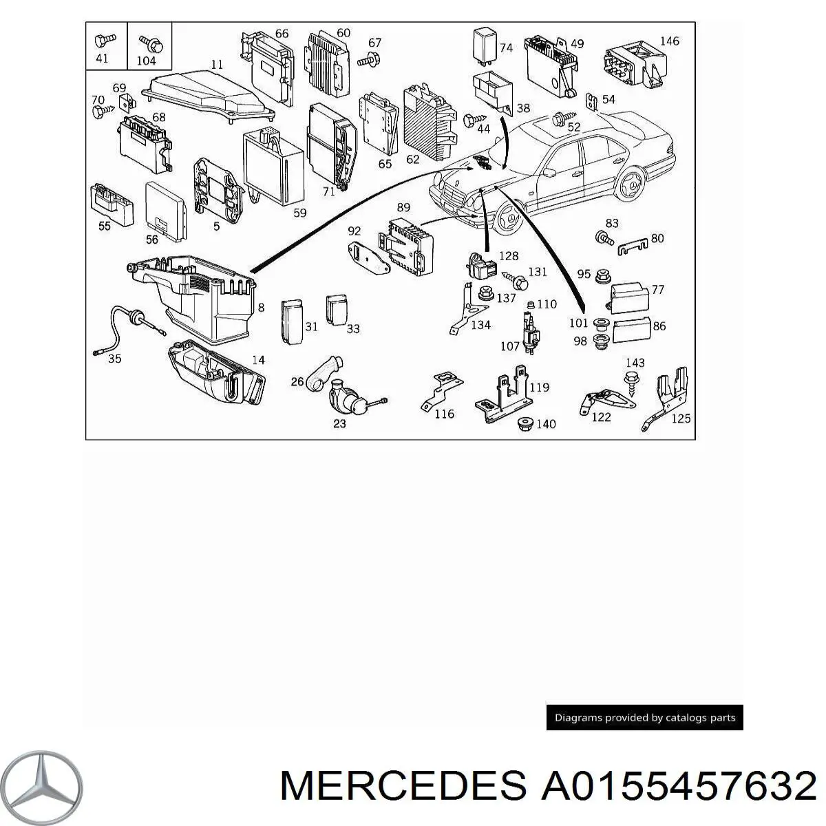 Купити A0155457632 Mercedes Блок керування контролю тяги (ETS)